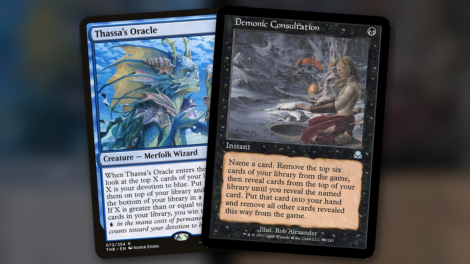 Thassa’s Oracle + Demonic Consultation: combo Commander Dimir