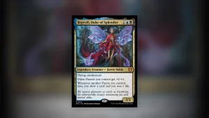Portada editorial de Tegwyll, Duke of Splendor, para mazos de hadas de Commander