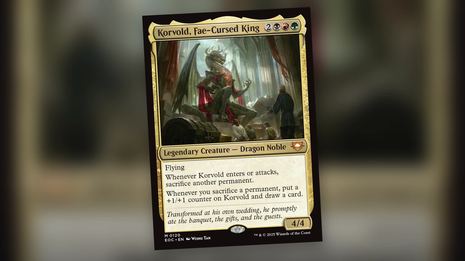 Korvold, Fae-Cursed King: guía Commander de sacrificios y valor