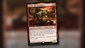 Portada editorial de Krark, the Thumbless, para la guia de monedas y caos