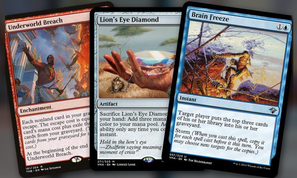 Underworld Breach + Lion’s Eye Diamond + Brain Freeze: combo Commander