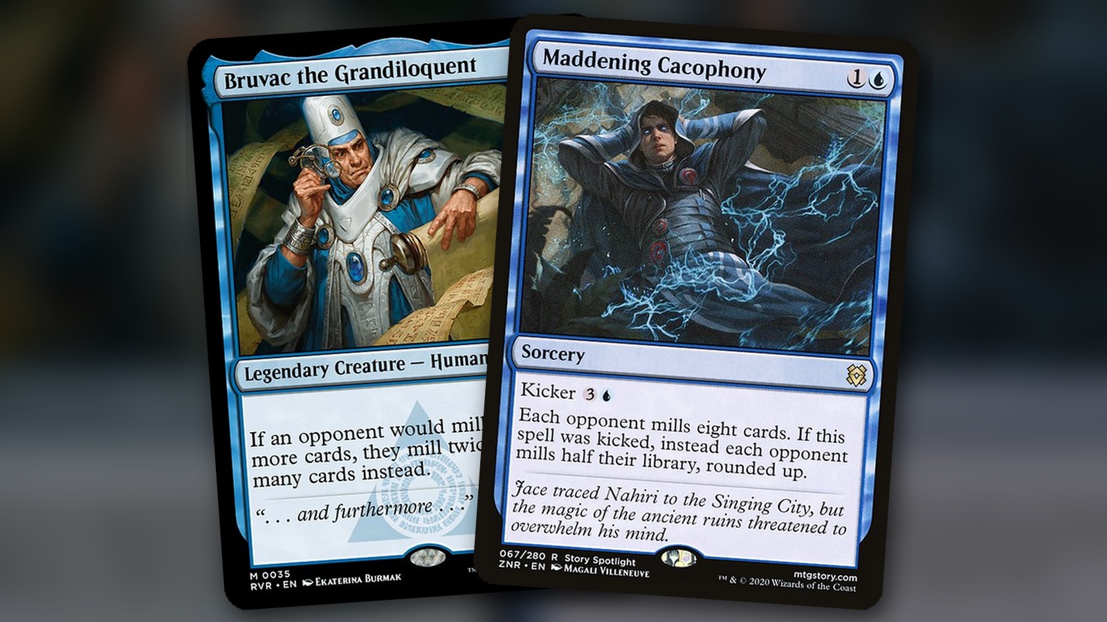 Bruvac the Grandiloquent + Maddening Cacophony: combo Commander mono azul