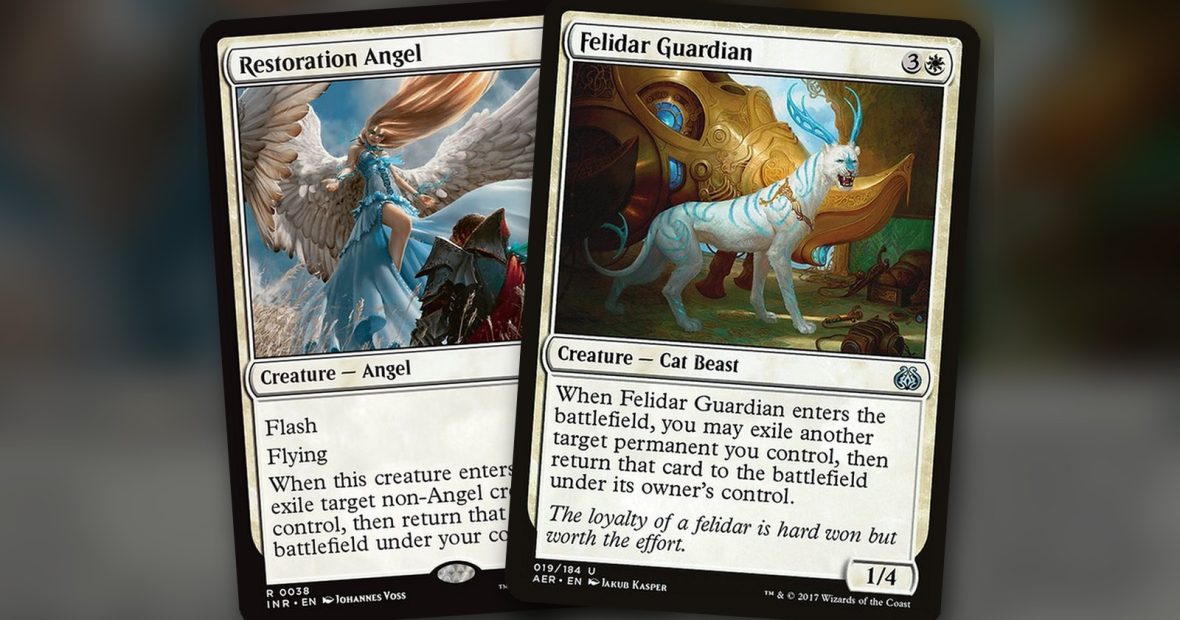 Restoration Angel + Felidar Guardian: combo Commander mono blanco