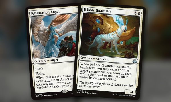 Restoration Angel + Felidar Guardian: combo Commander mono blanco