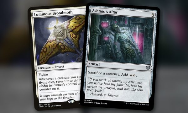 Luminous Broodmoth + Ashnod’s Altar: combo Commander mono blanco