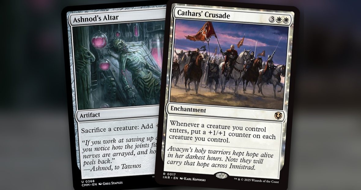Ashnod’s Altar + Cathars’ Crusade: combo Commander mono blanco