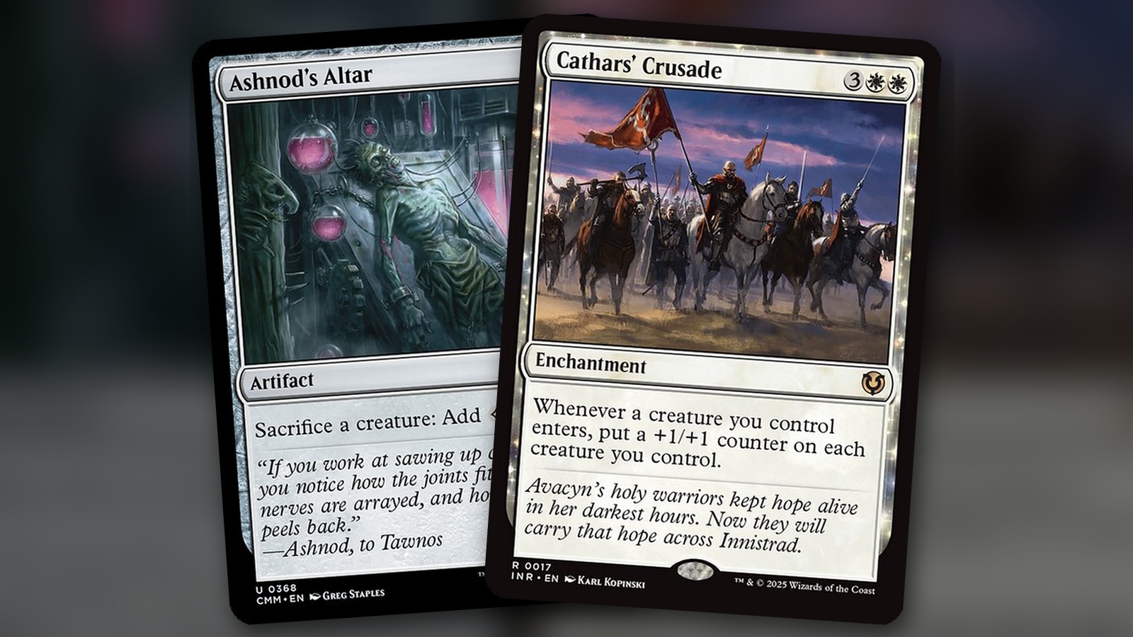 Ashnod’s Altar + Cathars’ Crusade: combo Commander mono blanco