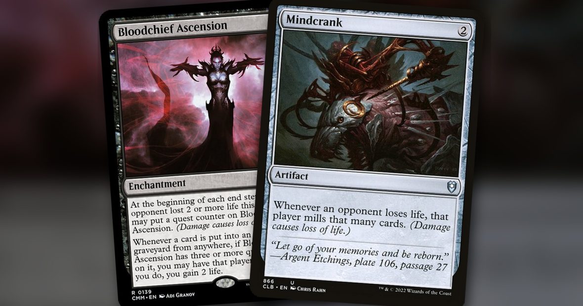 Bloodchief Ascension + Mindcrank: combo Commander mono negro