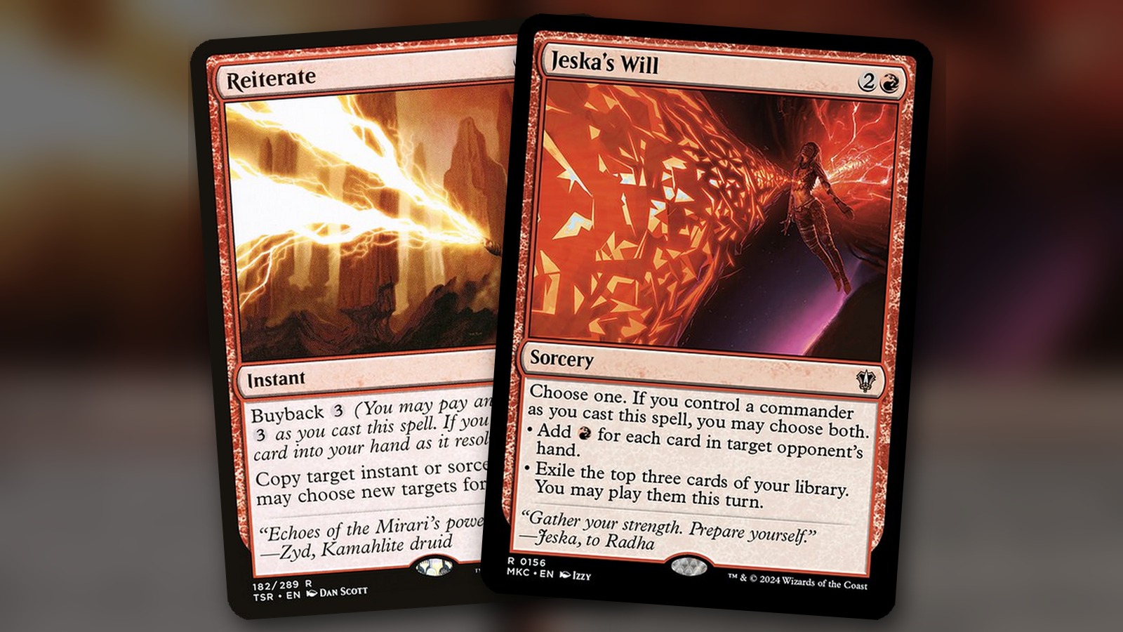 Reiterate + Jeska’s Will: combo Commander mono rojo