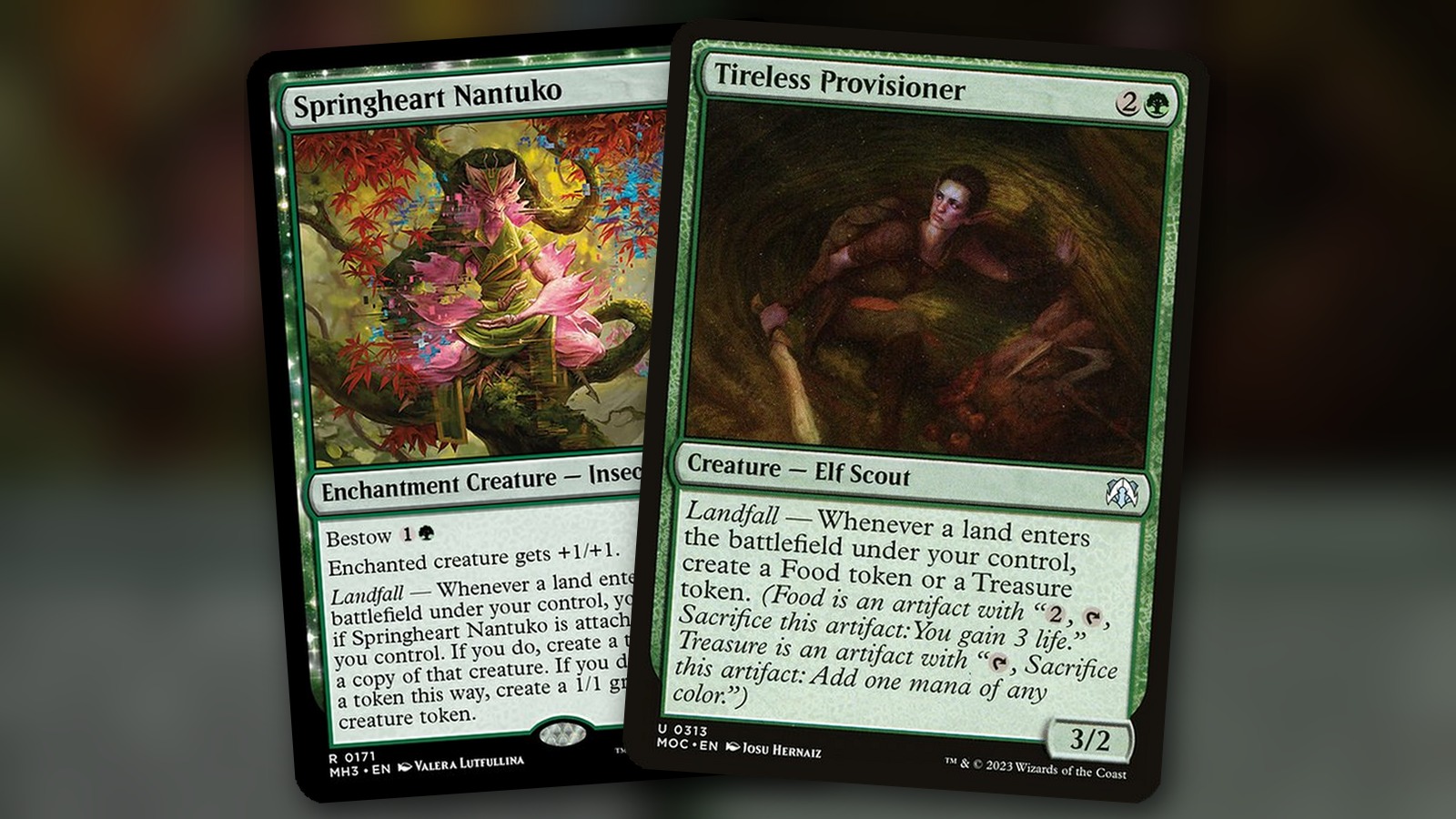 Springheart Nantuko + Tireless Provisioner: combo Commander mono verde