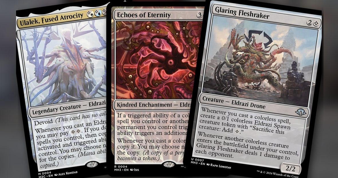 Ulalek, Fused Atrocity + Echoes of Eternity + Glaring Fleshraker: combo Commander WUBRG de copias infinitas