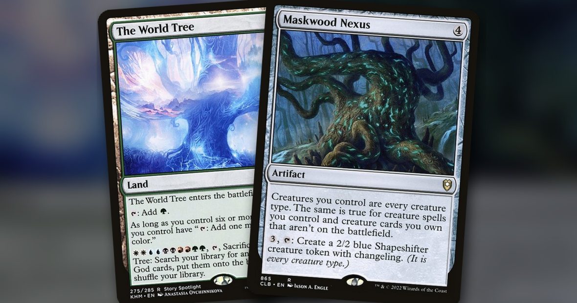 The World Tree + Maskwood Nexus: combo Commander WUBRG de tutoría masiva (no es bucle infinito)