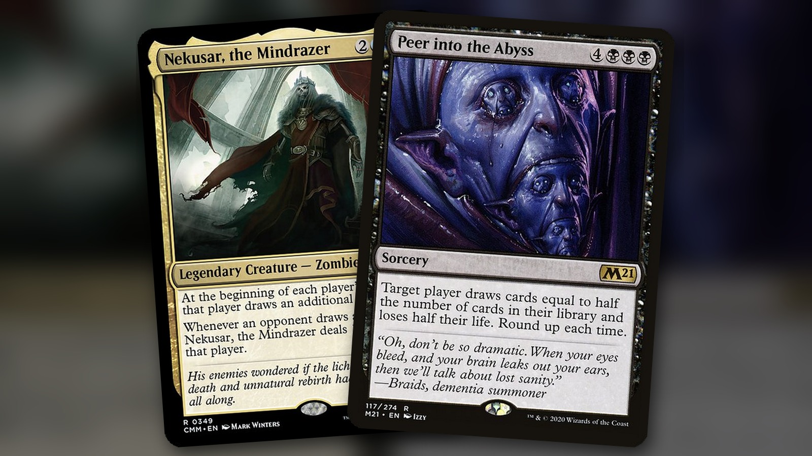 Nekusar, the Mindrazer + Peer into the Abyss: combo Commander Grixis