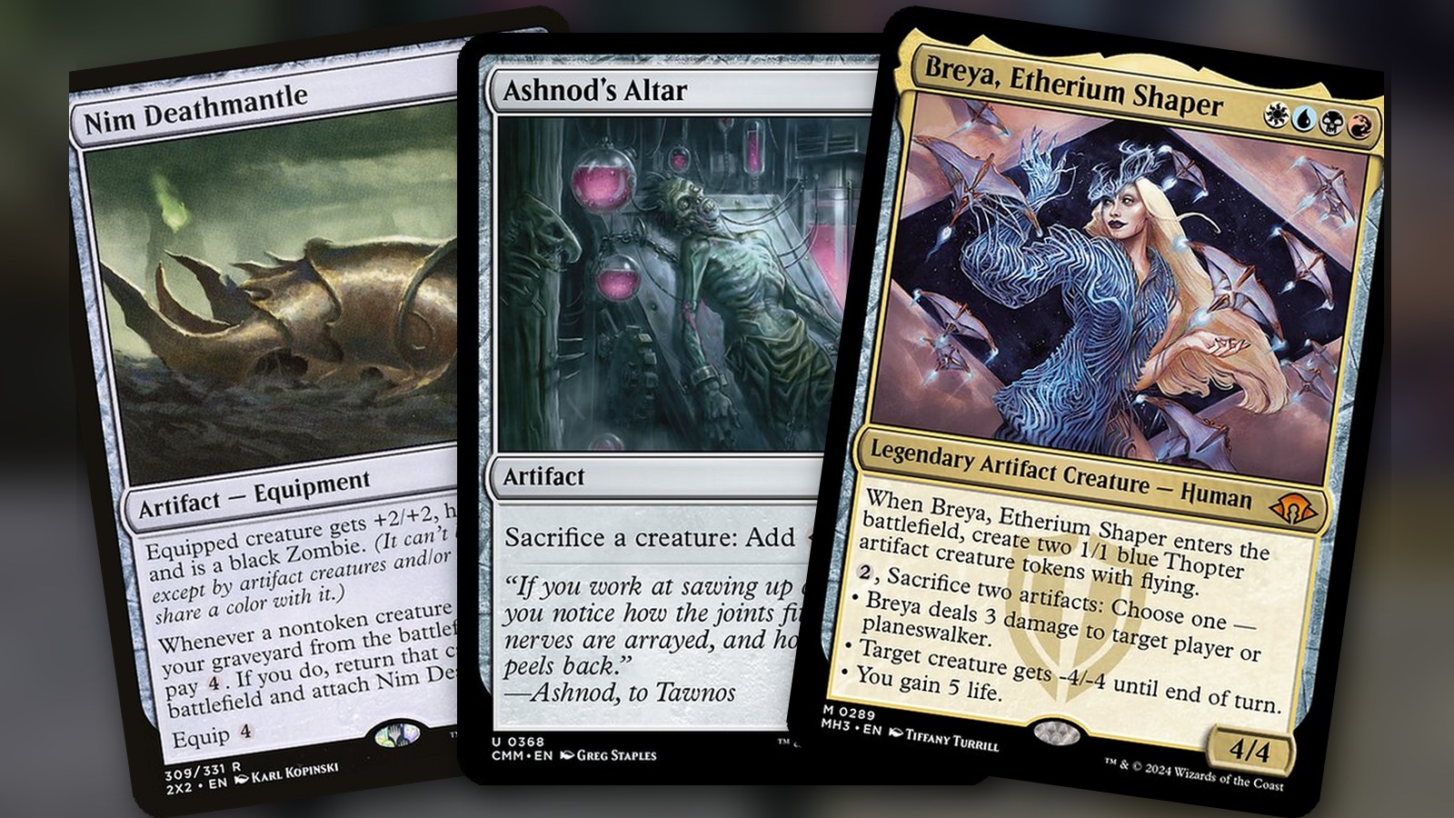 Nim Deathmantle + Ashnod’s Altar + Breya, Etherium Shaper: combo Commander WUBR