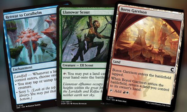 Retreat to Coralhelm + Llanowar Scout + Boros Garrison: combo Commander RGWU