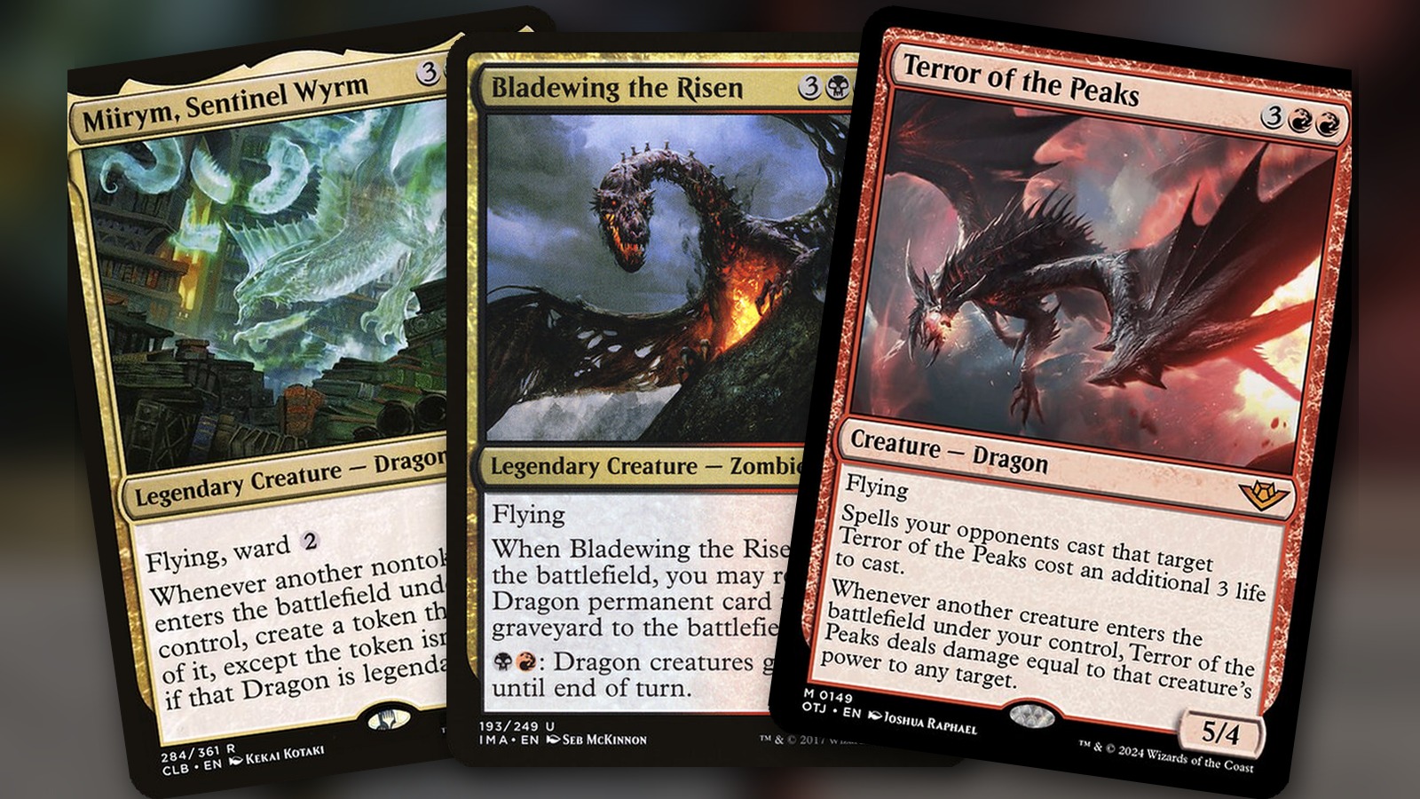 Miirym, Sentinel Wyrm + Bladewing the Risen + Terror of the Peaks: combo Commander UBRG