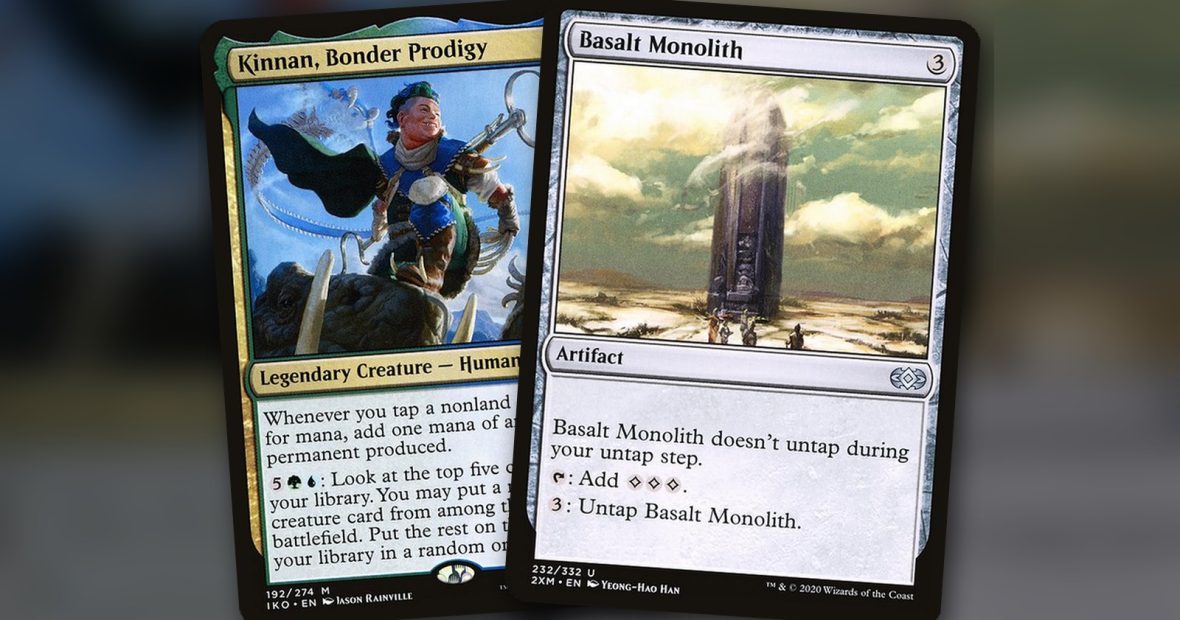 Kinnan, Bonder Prodigy + Basalt Monolith: combo Commander Simic