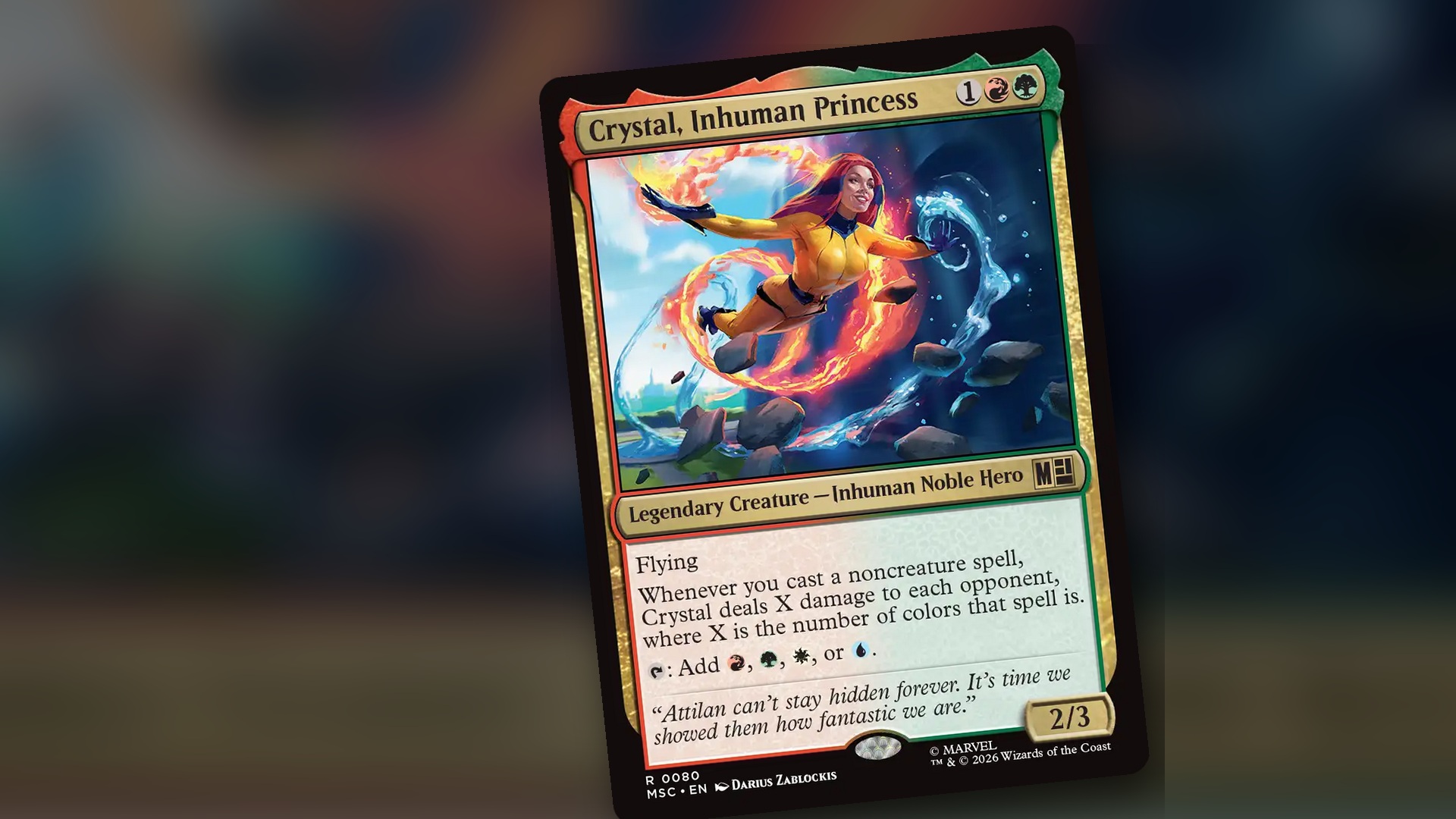 Crystal, Inhuman Princess en Commander: quemar rivales lanzando lo que ya queríais lanzar