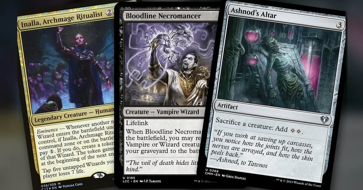Inalla, Archmage Ritualist + Bloodline Necromancer + Ashnod’s Altar: combo Commander Grixis