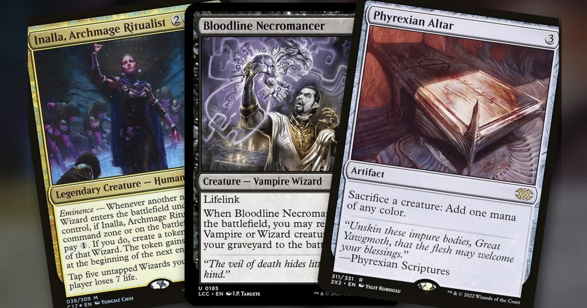 Inalla, Archmage Ritualist + Bloodline Necromancer + Phyrexian Altar: combo Commander Grixis