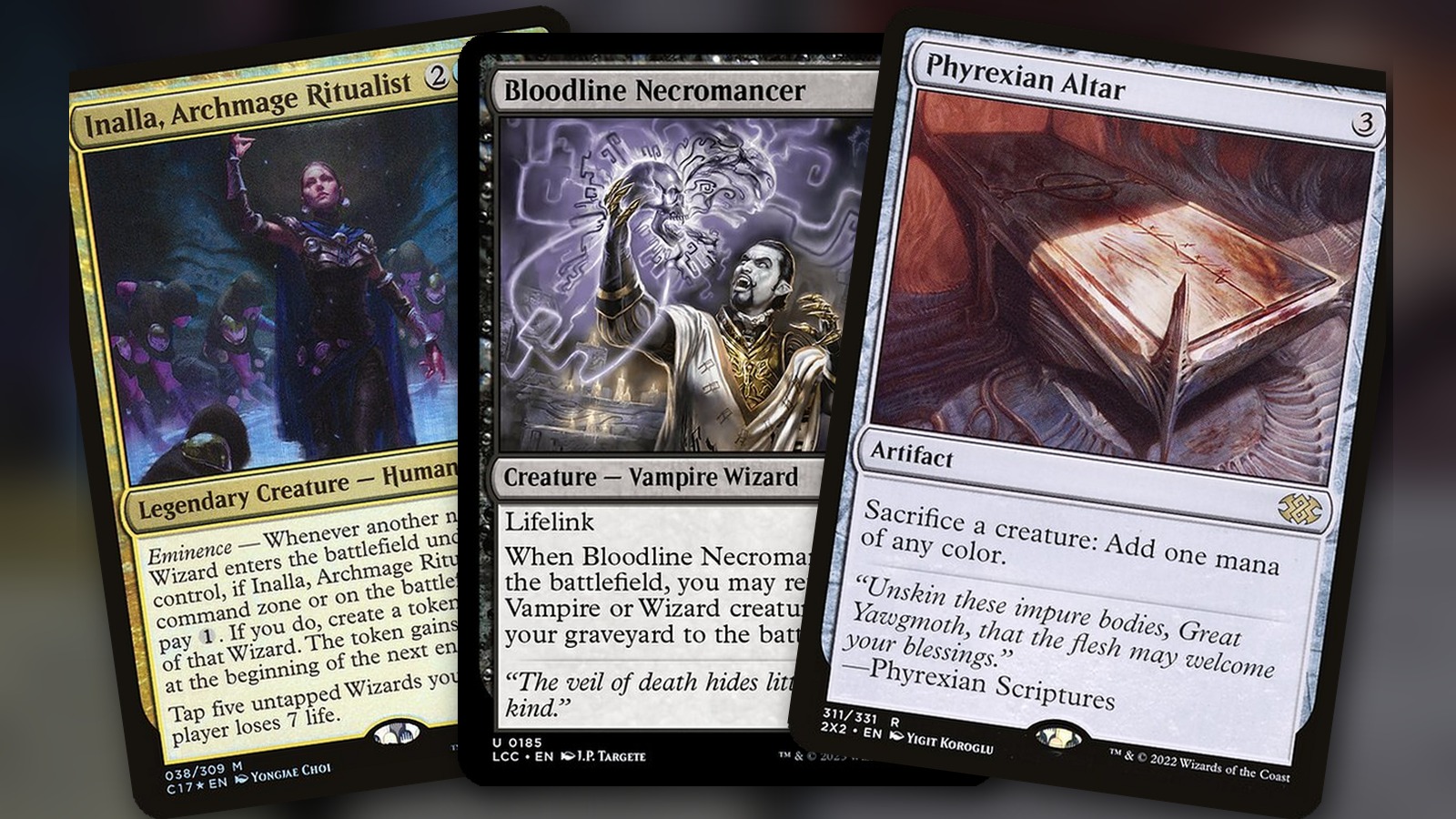 Inalla, Archmage Ritualist + Bloodline Necromancer + Phyrexian Altar: combo Commander Grixis