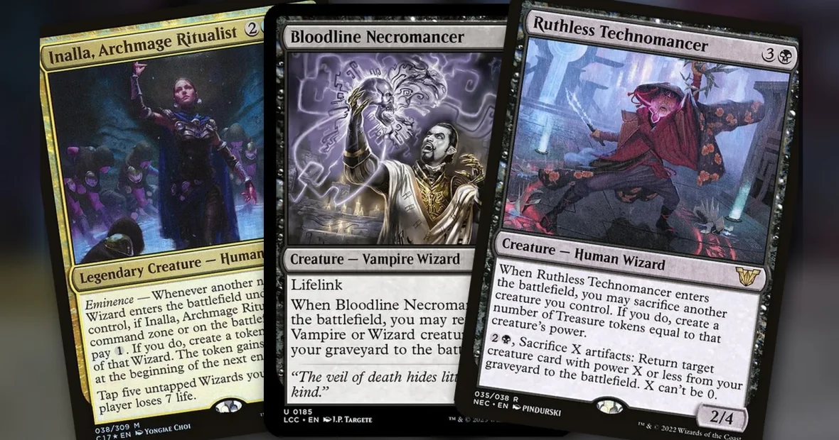 Inalla, Archmage Ritualist + Bloodline Necromancer + Ruthless Technomancer: combo Commander Grixis sin altar