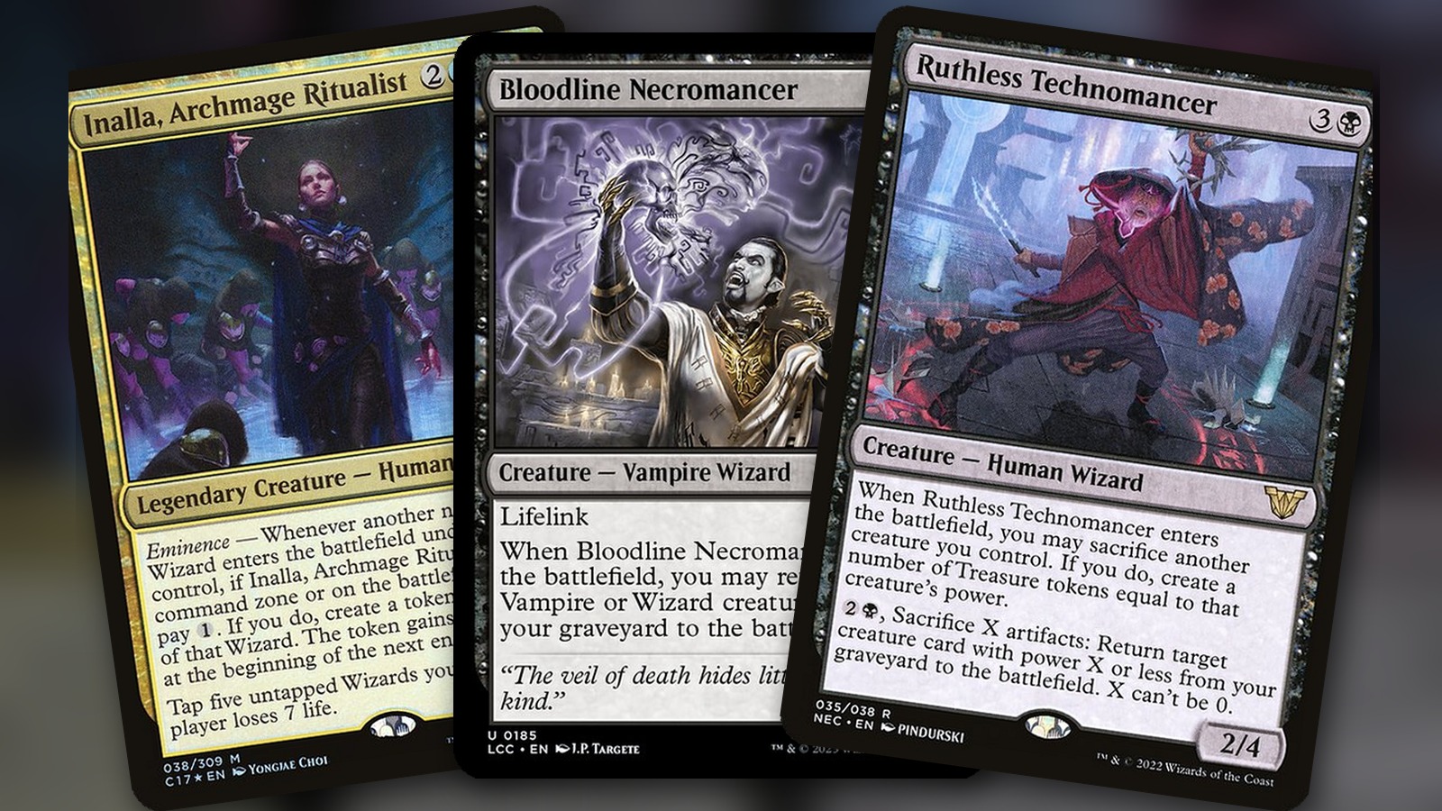 Inalla, Archmage Ritualist + Bloodline Necromancer + Ruthless Technomancer: combo Commander Grixis sin altar
