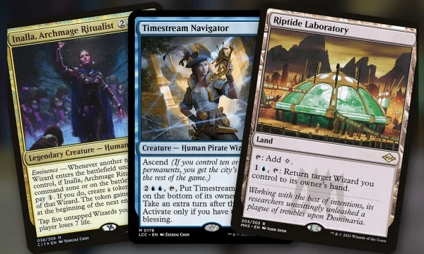 Inalla, Archmage Ritualist + Timestream Navigator + Riptide Laboratory: un turno extra por turno en Commander