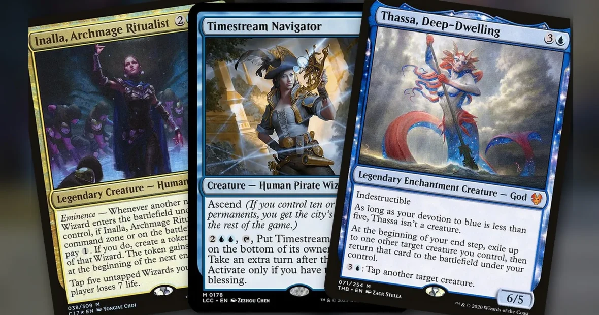 Inalla, Archmage Ritualist + Timestream Navigator + Thassa, Deep-Dwelling: turnos extra en Commander