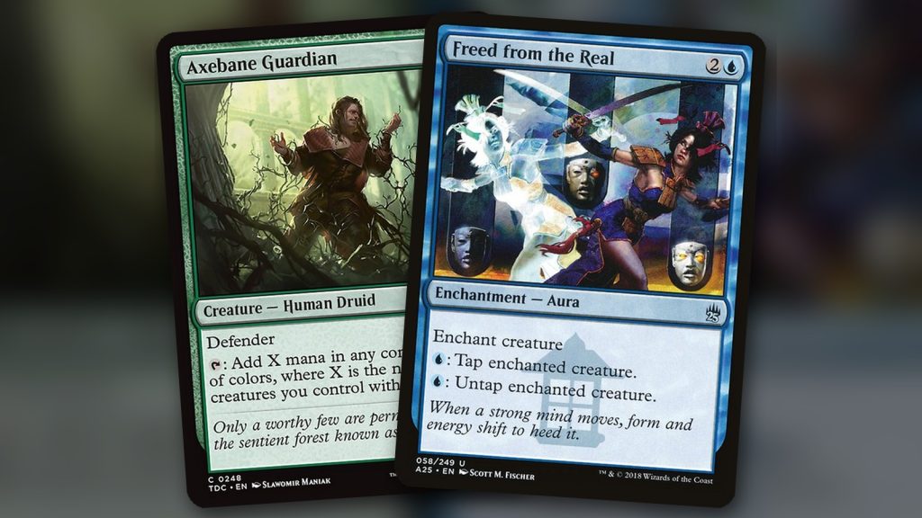 Axebane Guardian y Freed from the Real en abanico