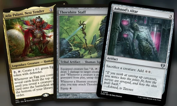 Atla Palani, Nest Tender + Thornbite Staff + Ashnod’s Altar: combo Commander Naya