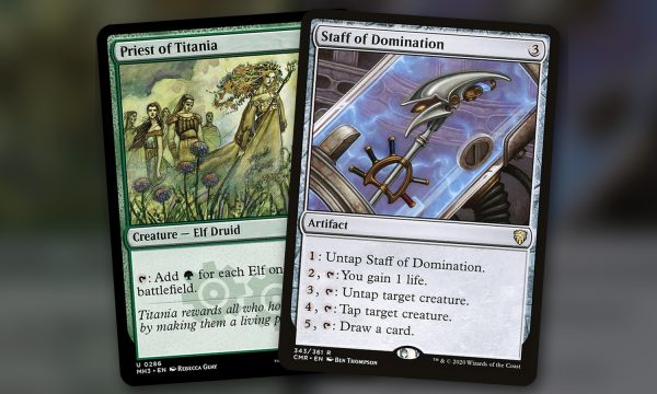 Priest of Titania + Staff of Domination: combo Commander mono-G