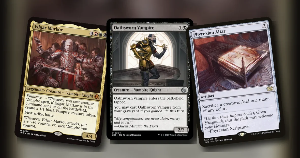 Edgar Markov + Oathsworn Vampire + Phyrexian Altar: combo Commander Mardu