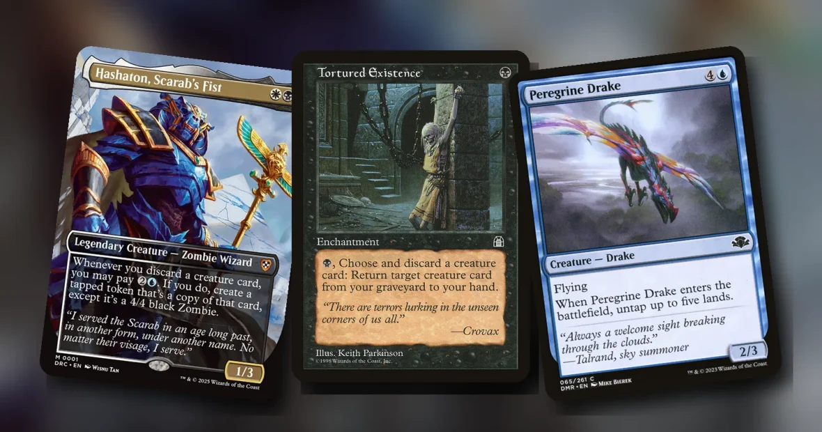 Hashaton, Scarab’s Fist + Tortured Existence + Peregrine Drake: combo Commander Esper