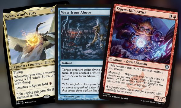 Kykar, Wind’s Fury + Storm-Kiln Artist + View from Above: combo Commander Jeskai