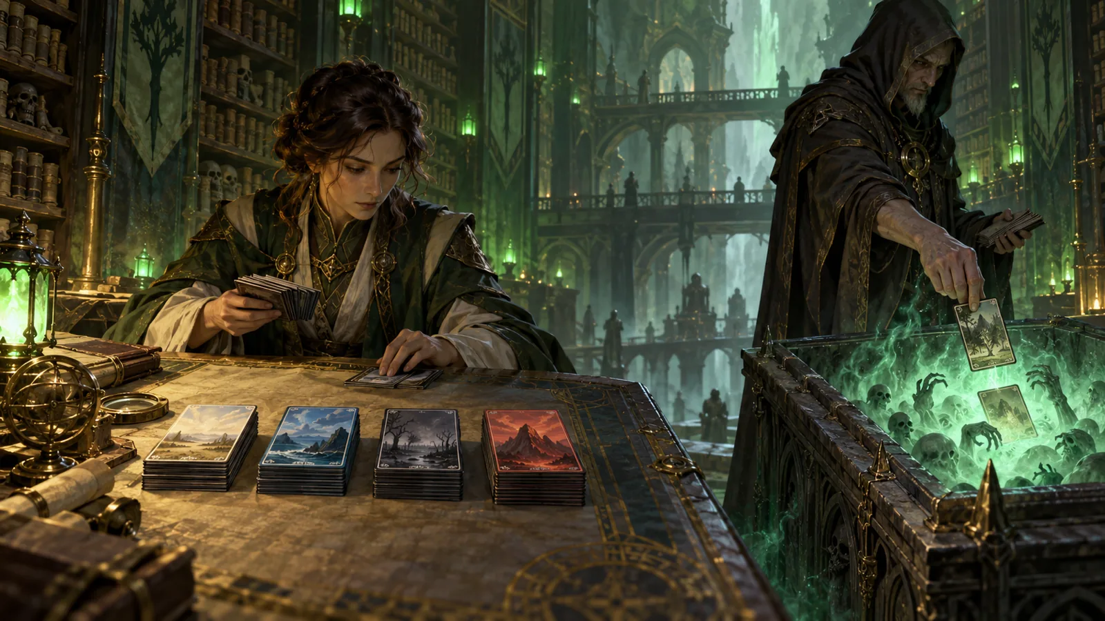 The Wandering Minstrel + Shifting Woodland + Aftermath Analyst + Sylvan Safekeeper: combo Commander en cinco colores — análisis del oráculo