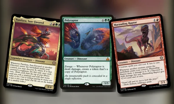 Pantlaza, Sun-Favored + Polyraptor + Marauding Raptor: combo Commander Naya