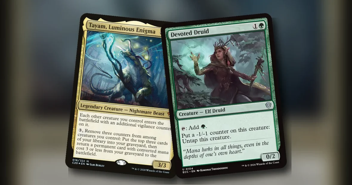 Tayam, Luminous Enigma + Devoted Druid: combo Commander Abzan