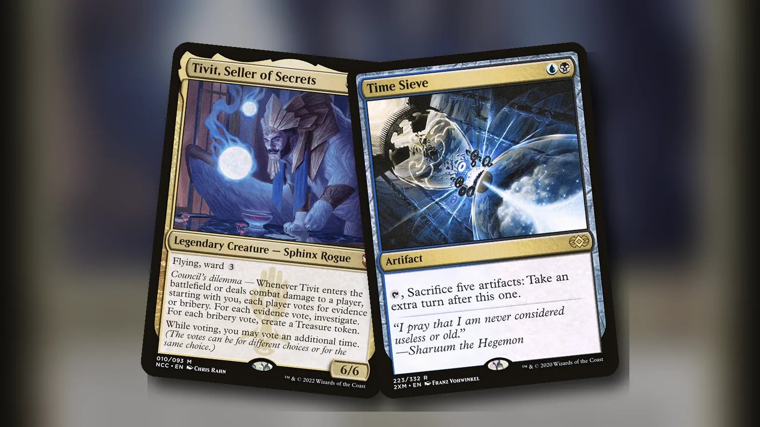 Tivit, Seller of Secrets + Time Sieve: combo Commander Esper